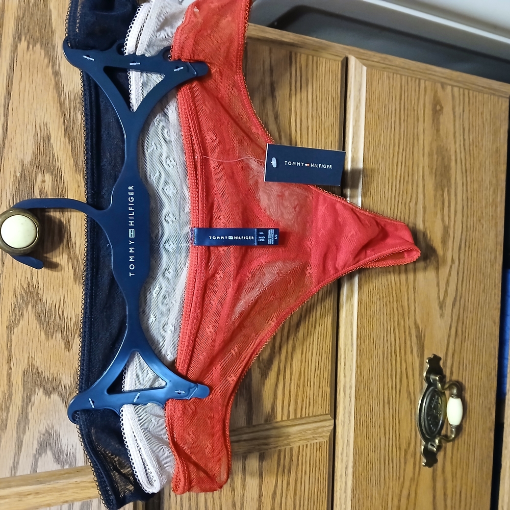 Tommy Hilfiger Red and Black Bikini Swim